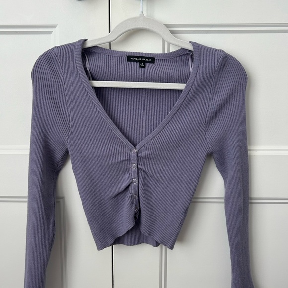 PacSun Sweaters - Pacsun cropped purple button sweater, size s